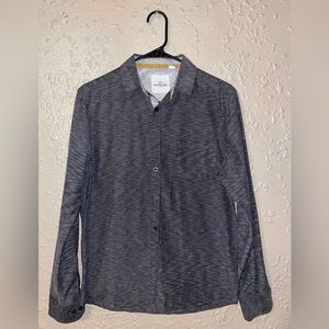Men’s Grey Craft Flow Button Down Long Sleeve Dress Shirt (S)